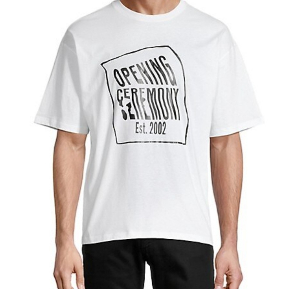 OPENING CEREMONY Logo Print Cotton T-Shirt